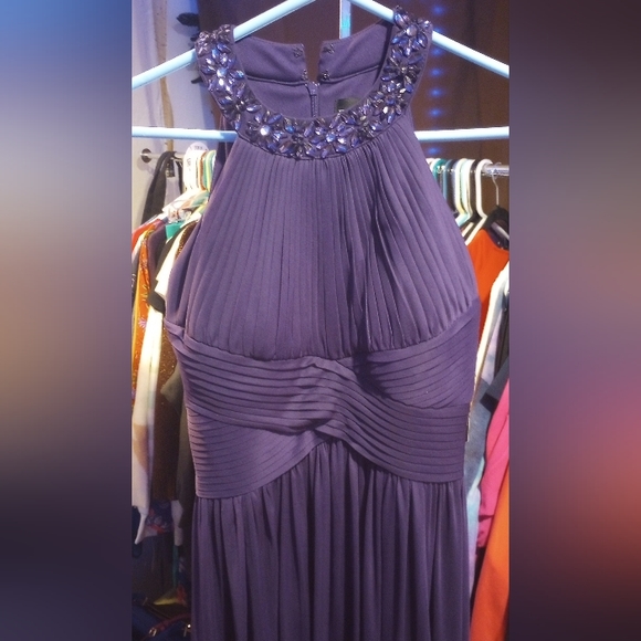 Alex Evenings, Purple full length dress, NWT size 6 - Picture 3 of 6